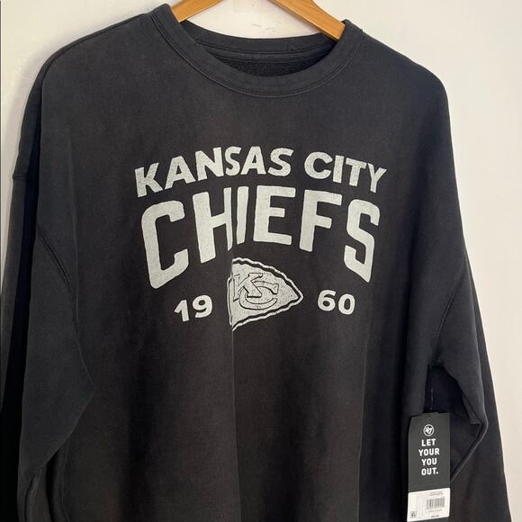 Mens '47 Brand Kansas City Chiefs Pullover Sweatshirt Size Large - Picture 5 of 8